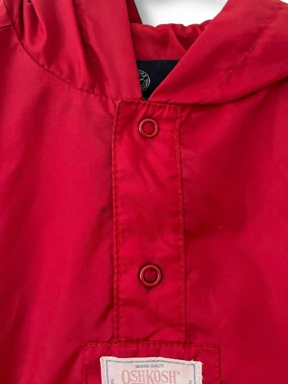 2T 3T 80’s 90’s Vintage Oshkosh Packable Lightweight Windbreaker Nylon Hoodie